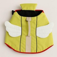 狗狗救生衣 天使惡魔造型 中小型犬背心式泳衣, 嫩黃天使,S（建議8-15斤）, 1個