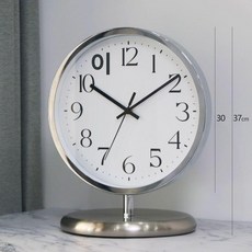 스탠딩 시계 북유럽 업소용 장식품 탁상형 아날로그, 스탠딩 시계 스타일 B 글로시 실버