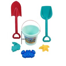 加厚兒童沙灘挖沙桶套裝 戶外玩沙玩具 海邊公園戲水工具, 32CM加厚一體鏟 388號桶6件套, 1g, 1個