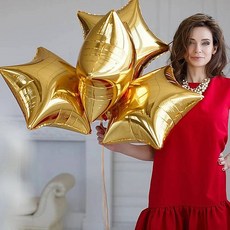 18 인치 골드 별 모양 테마 알루미늄 헬륨 풍선 생일 파티 장식 웨딩 장면 룸 야외 213626, 1pc, blue