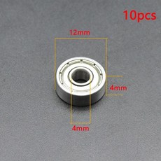 깊은 홈 볼 링 603 604 605 606 607 608 609 608ZZ 10, 604zz 4x12x4mm, 10 개, [01] 10개