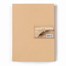 PaperPhant 질 좋은 도톰한(120g) 연한 크라프트지 Kraft Paper, 4절 60매