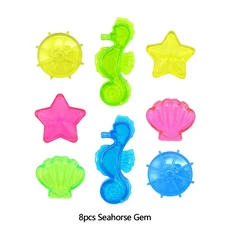 어린이 수영 문어 수영장 다이빙 장난감 재미있는 문어 다이빙 게임 수중 훈련 재미있는 목욕 장난감, 10 8pcs Gemstone
