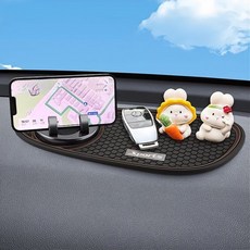 카지온 논슬립패드 차량용 대쉬보드 휴대폰 거치대, 블랙, 1개 블랙, 1개