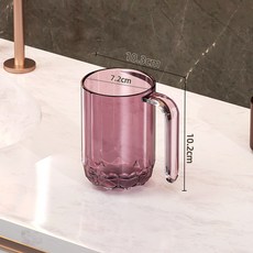 DFMEI 漱口杯北歐簡約輕奢風洗漱杯刷牙的杯子牙缸杯家用家庭套裝牙杯, 1個, 透紫:401-500ml