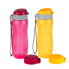 타파웨어 스트랩 에코물통 등산 야외활동 휴대용물통, 2개, 500ml, 버건디, 옐로우