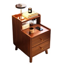 원목 침대협탁 캐비 모던 침실 빈티지 인테리어 서랍 수납 사이드 서랍장 테이블, B. 40cm 월넛