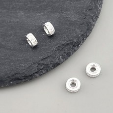 비즈톡 [SVP-07-09]순은펜던트 실버925 큐빅라인링론델 5.7x2.6mm (내경2.4mm) 실버론델