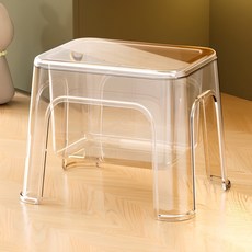 EVER HOUSE 多功能收納迷你椅, 1個, 透明