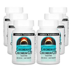 소스네츄럴스 Chromemate 크로뮴 GTF 200mcg 240정, 6개