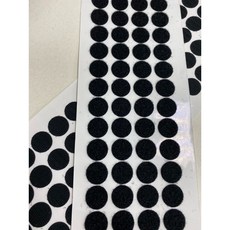 Fion 2cm 魔鬼氈背膠圓貼, 1個, 黑色-20對