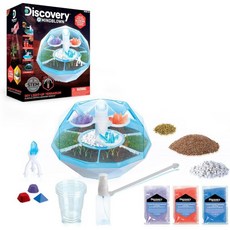 Discovery™ DIY 라이트업 LED 테라리움 - 식물 및 크리스탈 지오돔 재배 키트 3가지 컬러 포메이션 호밀 잔디 교육용 STEM 활동 세트 실내 과학 실험
