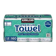 科克蘭 隨意撕特級廚房紙巾 12捲入 (160張 X12捲), 1個