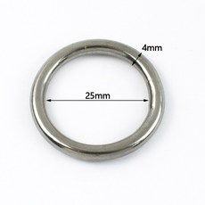 1-5개 15-100mm 스테인리스 스틸 O 링 금속 버클 가방 스트랩 연결 원형 개 목줄 루프 DIY 하드웨어 액세서, 01 SS-4x25mm, 01 1Pc