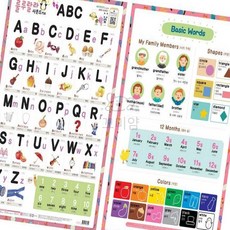 꼬미얌 사운드벽보 영어 520mmx765mm 유아병풍