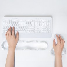 헤이하루 실리콘 키보드 마우스 손목받침대 팜레스트, 1개, 투명 마우스