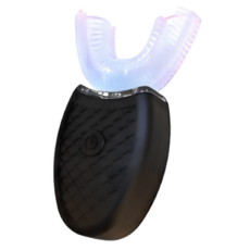 Kuchae 실리콘 전동칫솔 치아미백기, 1개, 블랙, AY-68102