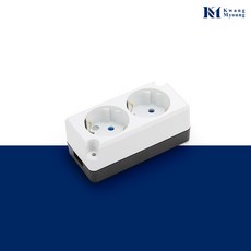 광명전기 국산 접지 노출 콘센트 2구 나사타입 연선용 조립 탭 16A 220V, 1개