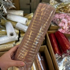 聖誕樹裝飾絲帶 9米長 26cm寬網紗綵帶, 1個, 古董, N/A