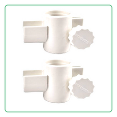 행거전문가 국내생산 행거 부품, 화이트, 파이프 홀더 브라켓+나사  2P