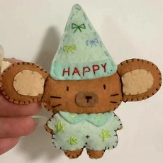 귀여운 쥐 디자인 DIY 소재 패키지 키즈실내복 키즈패딩