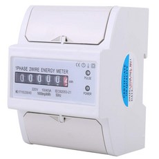 에너지 미터 단상 2선 DIN 레일 전자 KWh 1040 실내 고정 설치용 4P LED 전력 소비 와트미터