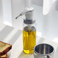 내열유리 펌프 시럽병 300ml 카페 디스펜서 오일병, 내열유리시럽병300ml_블랙