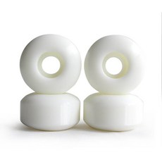 4개 95A PU 스케이트 보드 롱 바퀴 52X32mm 다운 스피드 슬라이딩 휠 액세서리 도로 모션, WHITE