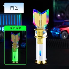 科幻造型直噴打火機, 1個, 爍光燃杖, 白色頭不發光
