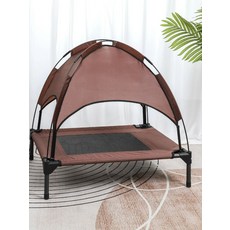 강아지 그늘막 대형견 텐트 침대 상품 펫텐트 캠핑 미끄럼틀 캐노피 강아지그늘막 풀장 애견, M 76x60x19cm, 1개, 레드 기본형