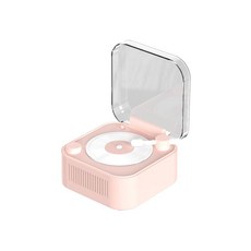 에그미 블루투스 스피커 레트로 휴대용 빈티지 CD 플레이어 하이파이 MP3 음악 지지대, 3) Pink, 없음