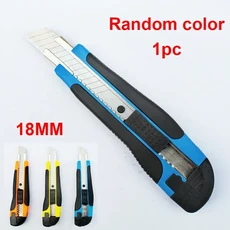 날카로운 내구성 벽지 나이프 종이 커터 도구 대형 아트 노브 타입 박스 오프너 18mm, 07 18MMrandom colorD