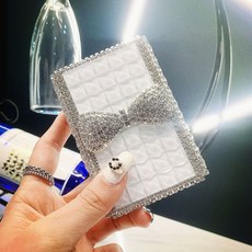 큐빅 담배 케이스 고급 슬림 화이트 럭셔리 휴대용 리본