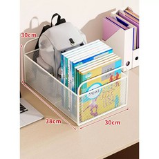 책가방정리함 보관함 포함 이동식 중간 바구니 트롤리 학원가방정리 블랙 바퀴 수납함, 1개, D. 흰색 중간 넓은 책을 가로로 놓을 수 있음 바퀴