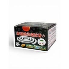 鱷魚 淡煙蚊香經濟包(30卷紙盒裝) 植物配方 室內外適用 長效驅蚊, 黑