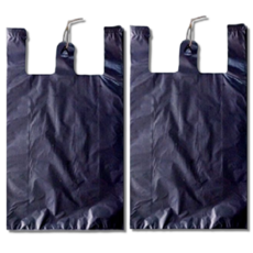 튼튼한 손잡이 마트 봉투 검정색 1호~7호, 100개, 3L