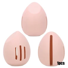 방진 통기성 메이크업 스폰지 딸기 사슴 계란 디자인과 여행 친화적 인 실리콘 뷰티 에그 퍼프 보관 상자, 01 중국, 12 LT-L2-pink