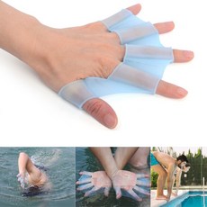 또와상회 수영 추진력 강화 실리콘 물갈퀴 장갑 수영장갑, M