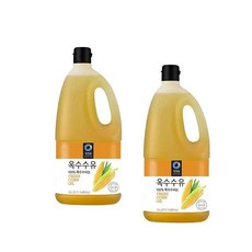 청정원 옥수수유 100% 옥수수씨눈, 2개, 1.8L