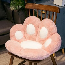크리에이티브 곰발바닥 털백 힙시트 의자매트 게으름뱅이 일체형 소파매트 귀여운 고양이 발바닥 쿠션 침실 매트 인형 쿠션, 작은 크기 70*60cm, 핑크, 1개