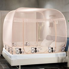 텐트형모기장 조이루나 모기장 사각모기장 원터치 3문모기장 고급모기장 모던모기장 캣모기장 구름모기장, 캣모기장 - 핑크 (바닥있음)