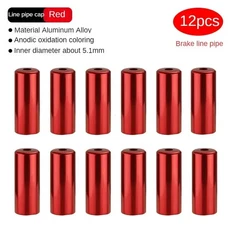 자전거 케이블 엔드캡 4mm 크림프 브레이크 5mm 합금 페룰 하우징, 5mm-Brake-Red, 1개