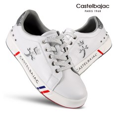 [까스텔바작] [L] 아트 글리터 스파이크리스 여성 골프화 GS701, 235mm, 색상:GS701 화이트 / 사이즈:235mm