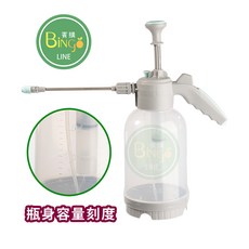 賓購 大容量3L/5L氣壓噴霧器-農用肩背式噴水壺 種菜施肥消毒澆花加厚噴壺, 1個, 手提2L透明灰防爆噴霧壺1個+延長桿