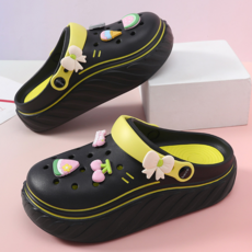 비브온 푹신한 5cm 통굽 여성 키높이 슬리퍼