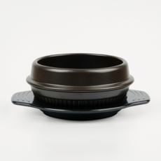 해피정 진뚝배기 직화찌개솥 해장기A 4호 + 멜라민 받침 세트, 17cm, 1세트