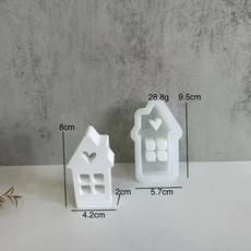 크리스마스 하우스 장식 금형 DIY 수지 석고 촛불 아로마 테라피 홈 인테리어 실리콘, 02 02
