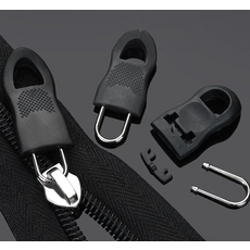 지퍼 수리 잠금장치 10P, 상품선택, 블랙, 10개, 블랙