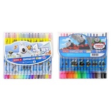 제삼오스토어 샤프식색연필 16색 미술도구 학습교구 캐릭터색연필 돌리는색연필