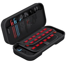 Switch 2 硬殼收納包 便攜防震保護殼 遊戲機配件收納, 黑, 1個, switch2